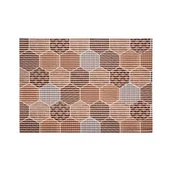 Maty antypoślizgowe - Mata łazienkowa Marino 45 x 65 cm wzór pomarańczowy wielokolorowy - miniaturka - grafika 1