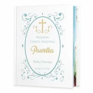 Murrano Historie opowieści biblijne z nadrukiem dla chłopca na chrzest KZ-HB-031 - Pamiątka Chrztu Świętego - miniaturka - grafika 1
