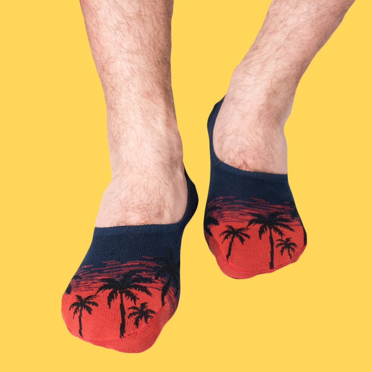 Męskie Stopki Na Lato Palmy, Silikon Na Pięcie