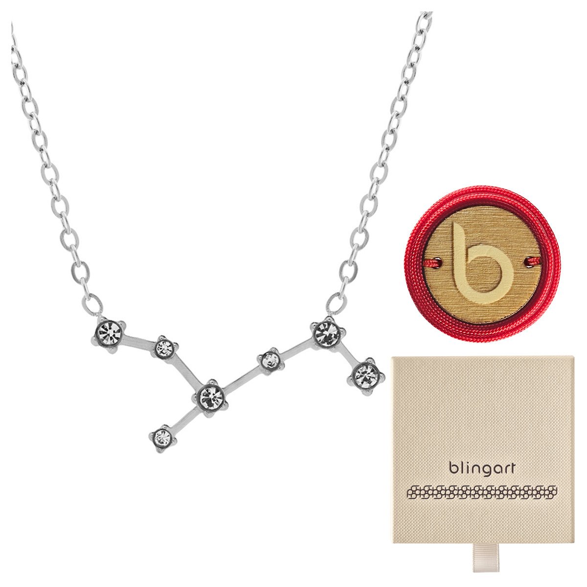 Naszyjnik łańcuszek celebrytka KONSTELACJA PANNA z