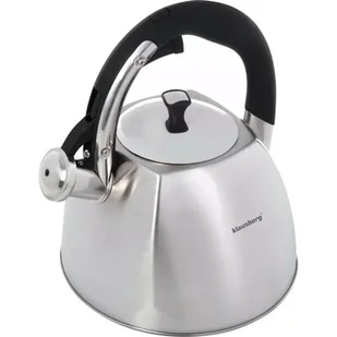 Klausberg KLAUSBERG STALOWY CZAJNIK Z GWIZDKIEM 3L INDUKCJA KB7015 DELHAN KB7015 - Czajniki na gaz - miniaturka - grafika 1