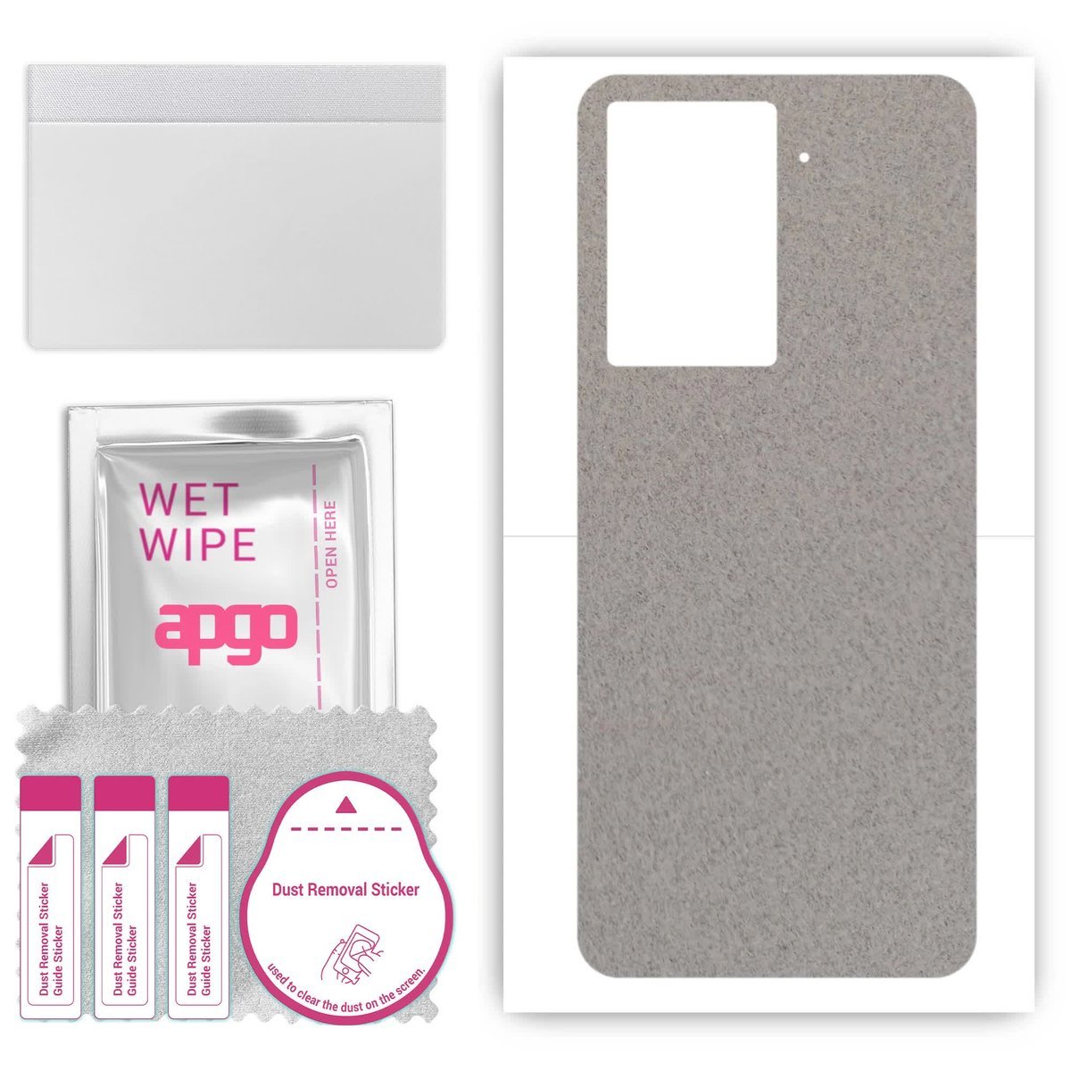 Folia naklejka skórka strukturalna na TYŁ Zamsz do HTC U23 Pro - Zamsz Szary - apgo SKINS