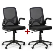 Fotele i krzesła biurowe - B2B Partner Fotel biurowy Flexi 1 + 1 GRATIS, czarny 415084 - miniaturka - grafika 1