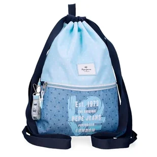 Pepe Jeans Noni Denim Plecak Torba Niebieski 35x46 cms Poliester by Joumma Bags, Niebieski, Talla única, worek na plecak - Torebki damskie - miniaturka - grafika 1