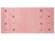 Dywany - Dywan wełniany 80x150 cm różowy YULAFI - miniaturka - grafika 1