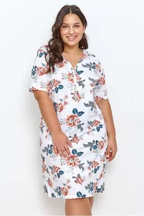 Koszulka nocna Scarlett PLUS SIZE biała 3XL - Bielizna nocna - miniaturka - grafika 1