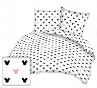 Pościel - pościel bawełna lux 200x220 + 2 poszewka B 255-14 miki różowo czarne - miniaturka - grafika 1