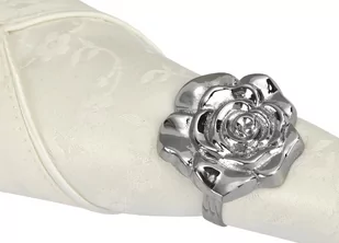 Witek Home Obrączka na serwetę Róża silver 285590 - Folia, papier śniadaniowy, serwetki - miniaturka - grafika 1