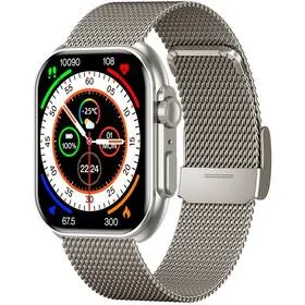 Armodd Squarz 12 Ultimate (9114) tytan z metalowym paskiem + silikonowy pasek - Smartwatch - miniaturka - grafika 1