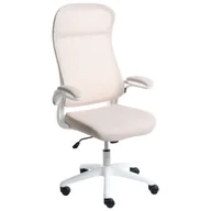 Fotele i krzesła biurowe - Beliani Krzesło biurowe NEXEL Beżowy - miniaturka - grafika 1