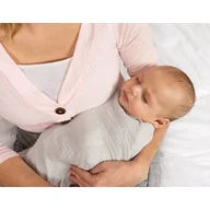 Otulacze - BabyMatex Kocyk dziecięcy 80x120 Muslin otulacz szary - miniaturka - grafika 1