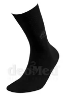 Bielizna lecznicza - DeoMed Cotton Silver bawełniane bezuciskowe skarpetki zdrowotne, antybakteryjne, antyzapachowe z jonami srebra rozmiar 35-38 CZARNE - miniaturka - grafika 1