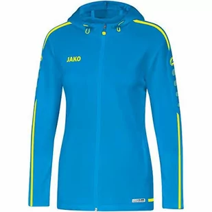 JAKO Striker 2.0 damska kurtka z kapturem, niebieska/neonowy żółty, 34 - Kurtki damskie - miniaturka - grafika 1