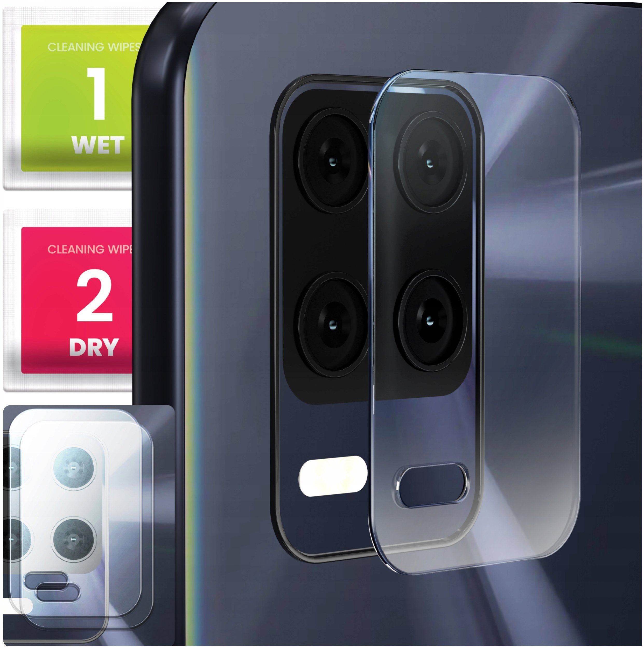 2-PAK Szkło Na Aparat Do Realme 8 5G Hartowane, Ochronne, Na Obiektyw, 9H