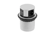 Przedłużacze i rozgałęźniki - GTV Gniazdo meblowe nablatowe wpuszczane AE-BPW3S100U-53 COMFORT fi 100mm 3 x gniazdo SCHUKO 2 x USB 24A aluminiowe - miniaturka - grafika 1