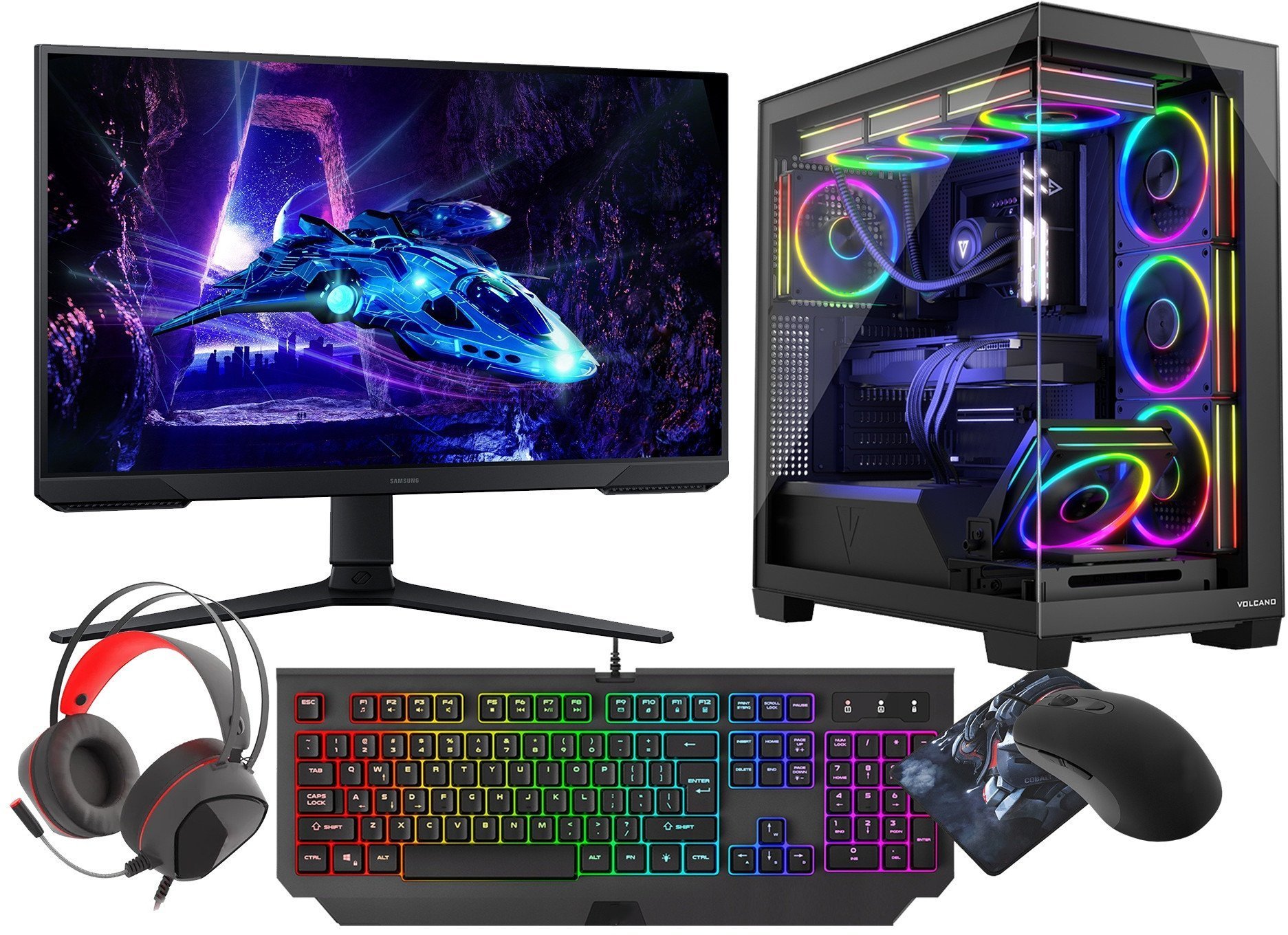 Zestaw Vist Ryzen 7 8700F RTX 5060 32GB 1TB W11 WiFi6 + LCD 24 180Hz 1ms VI2647