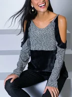 Bluzki damskie - LA Angels Bluzka w kolorze szaro-czarnym - miniaturka - grafika 1