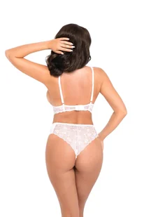 Brazyliany damskie z wysokim stanem i koronką kod 193/1 białe S - Komplety bielizny Brazyliany damskie z wysokim stanem i koronką kod 193/1 białe S - Komplety bielizny - miniaturka - grafika 1
