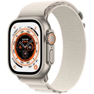 Apple Watch Ultra Cellular 49mm Tytanowy z opaską Alpine S w kolorze księżycowej poświaty - Smartwatch - miniaturka - grafika 1