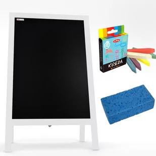 Allboards Potykacz biały stojak kredowy 118x61 cm pastelowy kolor PK96W+K6+G - Akcesoria do reklamy - miniaturka - grafika 1
