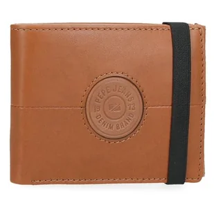 Pepe Jeans Cracker Beżowy portfel z elastyczną wstążką 11,5x8,5x1 cm Skóra by Joumma Bags, beż, Talla única, Portfel z elastyczną tasiemką - Portfele - miniaturka - grafika 1