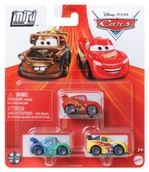 Samochody i pojazdy dla dzieci - AUTA CARS MINI RACERS TRZY MINI AUTKA CARLA VELOSO JEFF CORVETTE Zygzak - miniaturka - grafika 1