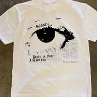 Bluzy męskie - TEMU Gruba Bawełniana Koszulka - Męska i Damska Bluza z Nadrukiem, Miękki Codzienny Top na Styl Casual i Spotkania Społeczne - Pranie w Praniu - miniaturka - grafika 1