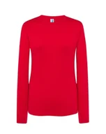 Koszulki i topy damskie - T-shirt damski medyczny czerwony długi rękaw roz.L - miniaturka - grafika 1