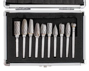 Frezy trzpieniowe do metalu stali drewna pilniki Zestaw 10 szt. MAR-POL - Zestawy narzędziowe - miniaturka - grafika 6