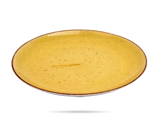 Talerz płaski 27 cm żółty dekor BOSS LUBIANA - Talerze - miniaturka - grafika 1