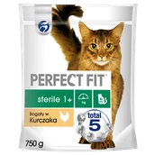 Sucha karma dla kotów - Perfect Fit Sterile 1+ 0,75 kg - miniaturka - grafika 1