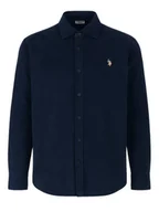 Koszule męskie - U.S. Polo Assn. Koszula sztruksowa - Regular fit - w kolorze granatowym - miniaturka - grafika 1