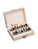 Akcesoria do elektronarzędzi - Einhell HM cutter set, 15 pieces, for routers shank 8mm - miniaturka - grafika 1