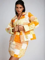 Kurtki damskie - Monki Kurtka przejściowa w kolorze pomarańczowym - miniaturka - grafika 1