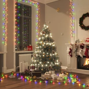 vidaXL Lampki choinkowe LED z 400 diodami LED Wielokolorowe 13 m PVC - Lampki choinkowe LED - Lampki choinkowe LED - Dekoracja świąteczna - Oświetlenie świąteczne - Oświetlenie świąteczne - miniaturka - grafika 1