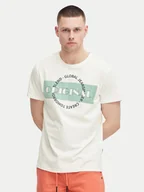 Koszulki męskie - Blend T-Shirt 20716827 Biały Regular Fit - miniaturka - grafika 1