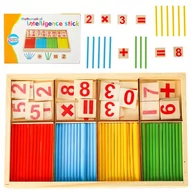 Zabawki interaktywne dla dzieci - PATYCZKI DO NAUKI LICZENIA LICZYDŁO PATYCZKI + CYFRY ZESTAW EDUKACYJNY MONTESSORI - miniaturka - grafika 1