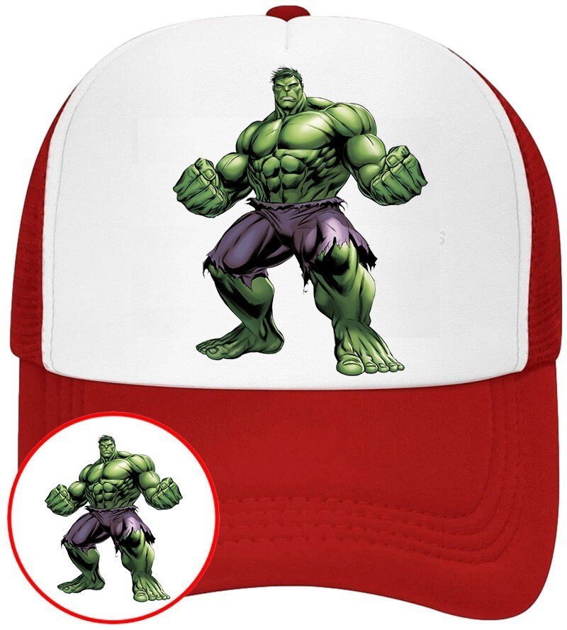 Czapka z Daszkiem Avengers Czerwona z Nadrukiem Lato Siatka Bejsbolówka
