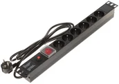 Listwy zasilające - Listwa przeciwprzepięciowa 6 gniazd PD-6/R-OP - miniaturka - grafika 1