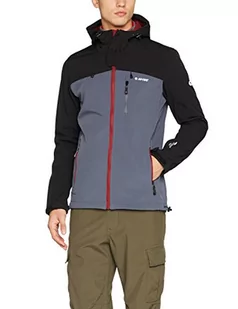 Hi-Tec Męska Kurtka NORBERT BLACK/SLATE GREY/CABERNET r M 5901979137740 - Kurtki męskie - miniaturka - grafika 1