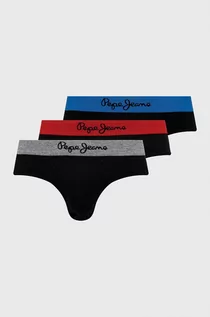 Majtki męskie - Pepe Jeans slipy Arkin (3-pack) męskie kolor czarny - grafika 1