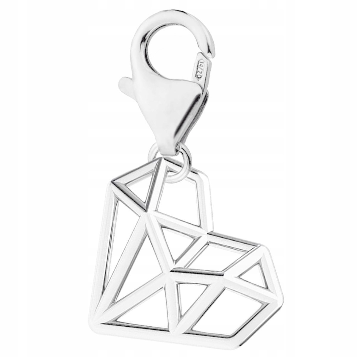 Zawieszka wisząca Ażurowe Serce srebro 925