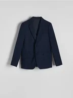Kurtki męskie - Reserved - Marynarka slim fit z wiskozą - granatowy - miniaturka - grafika 1