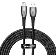 Kable USB - Baseus Glimmer Series kabel z szybkim ładowaniem USB-C - Lightning 480Mb/s 2.4A 2m czarny - miniaturka - grafika 1