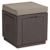Skrzynie ogrodowe - KETER Pufa ogrodowa KETER Cube 209435 Brązowy - miniaturka - grafika 1