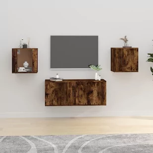 Lumarko Wiszące szafki TV, 2 szt., przydymiony dąb, 40x34,5x40 cm - Szafki RTV - miniaturka - grafika 1