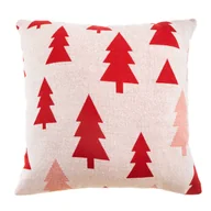 Poduszki dekoracyjne - Poduszka Świąteczna Red Tree 50X50 Cm Biała - miniaturka - grafika 1