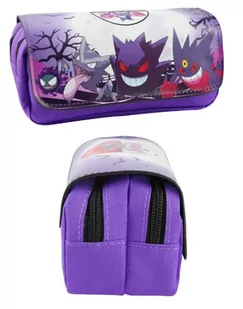 Piórnik POKEMON młodzieżowy Szkolny Przedszkolny dwukomorowy - Fioletowy - Piórniki - miniaturka - grafika 1