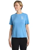 Koszulki sportowe damskie - Jack Wolfskin Koszulka funkcyjna "Vonnan" w kolorze błękitnym - miniaturka - grafika 1