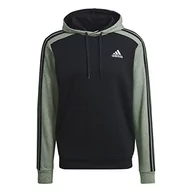 Bluzy męskie - adidas Męska bluza z kapturem M Mel HD, czarna/groxme, S, Czarny/Groxme, S - miniaturka - grafika 1